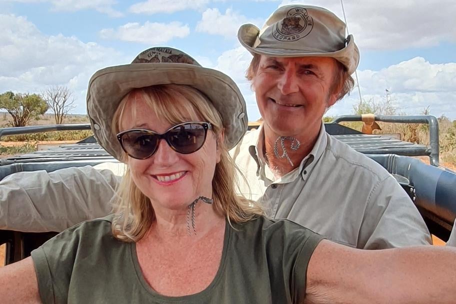 Yolanda Van Dromme en haar man Patrick Van Noten tijdens een fotosafari in Kenia. Maar ook het lokale wildlife in Brasschaat kunnen beiden waarderen. 