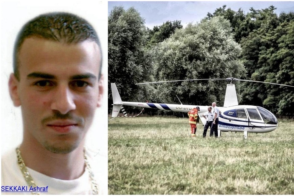 De helikopter waarmee Ashraf Sekkaki en co in 2009 ontsnapten, werd later teruggevonden in Aalter. 