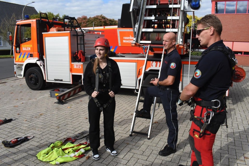 Babiche Lievens beklom de ladder zelfs twee keer.