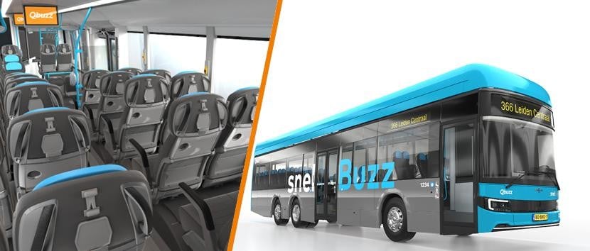 Van Hool levert deze elektrische bussen aan Qbuzz in Nederland.