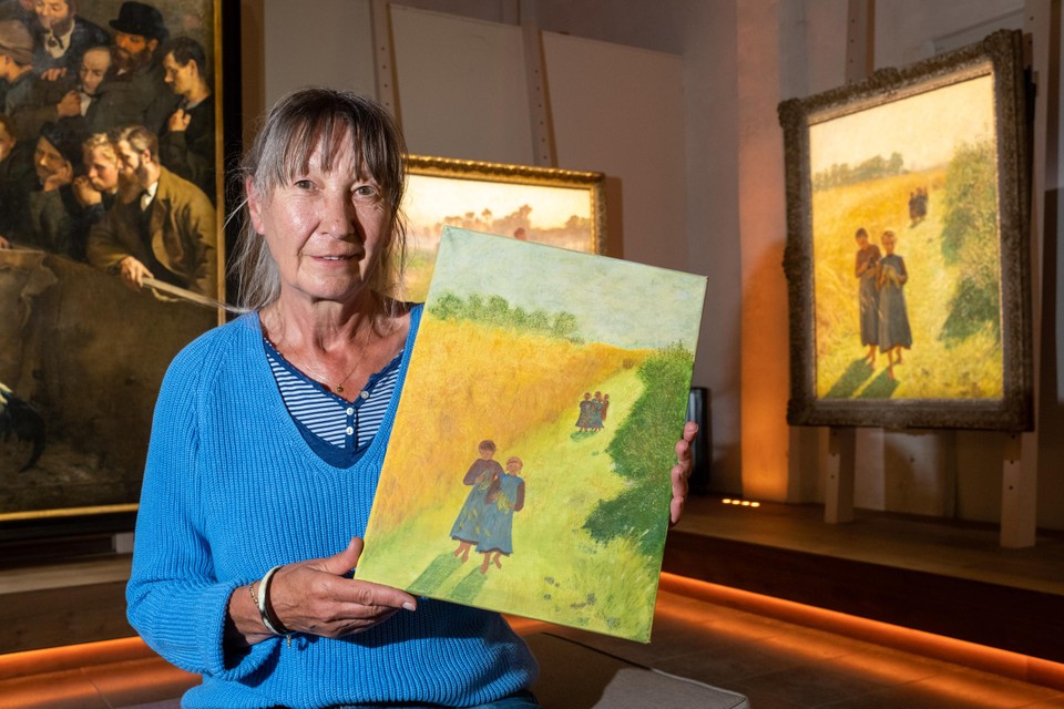 Rita Van der Vekens reproduceerde een werk van Emile Claus.
