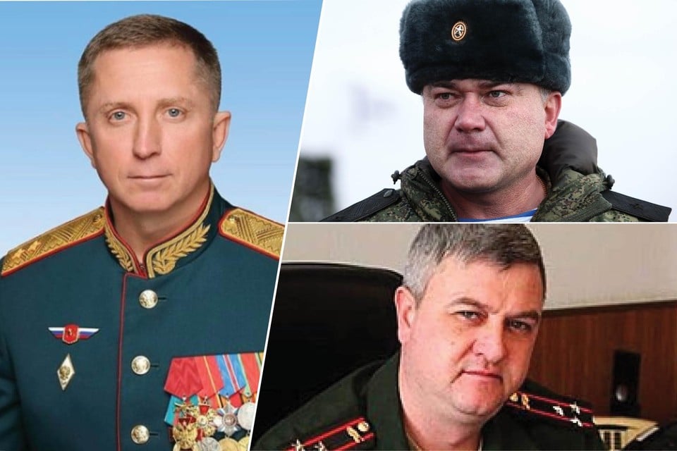 Gesneuveld: Yakov Riazantsev, Andrei Sikhovetski en Andrei Kolesnikov.  