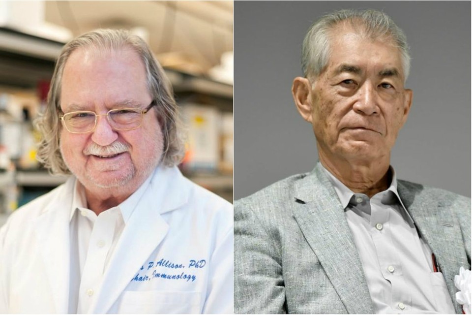 De Amerikaan James Allison (70) en de Japanner Tasuku Honjo (76). 
