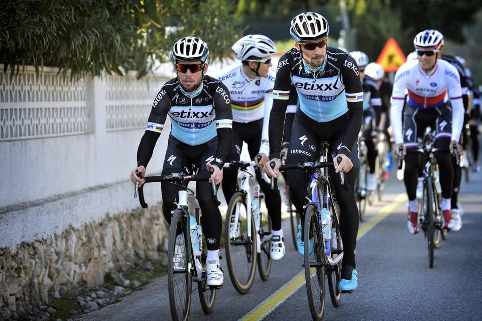 Uit de oude doos: Cavendish in 2015 aan de zijde van Tom Boonen bij het toenmalige Etixx-Quick Step.