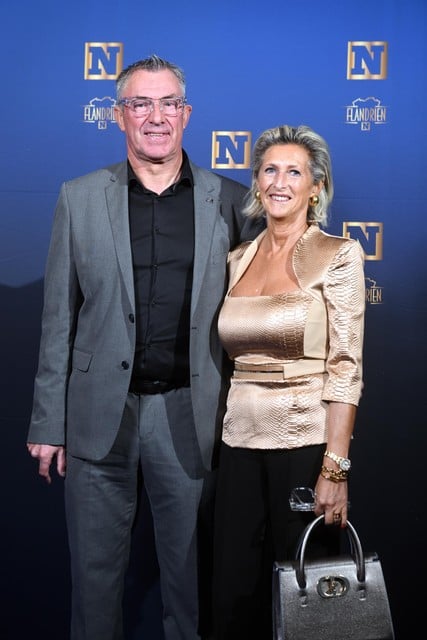 Ex-renner Dirk De Wolf en zijn partner Linda Floquet. 