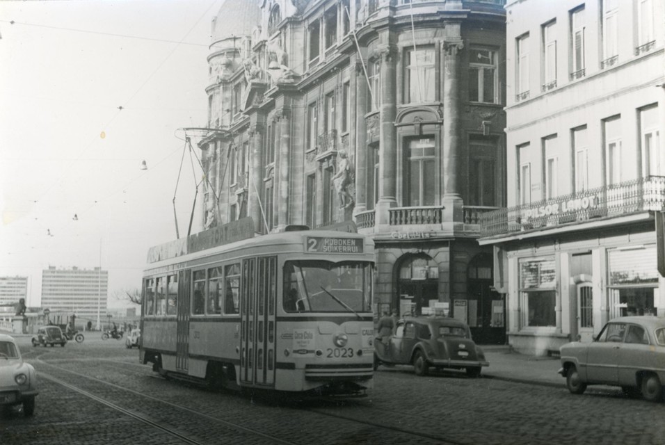 Een PCC-tram op de Suikerrui in 1962.