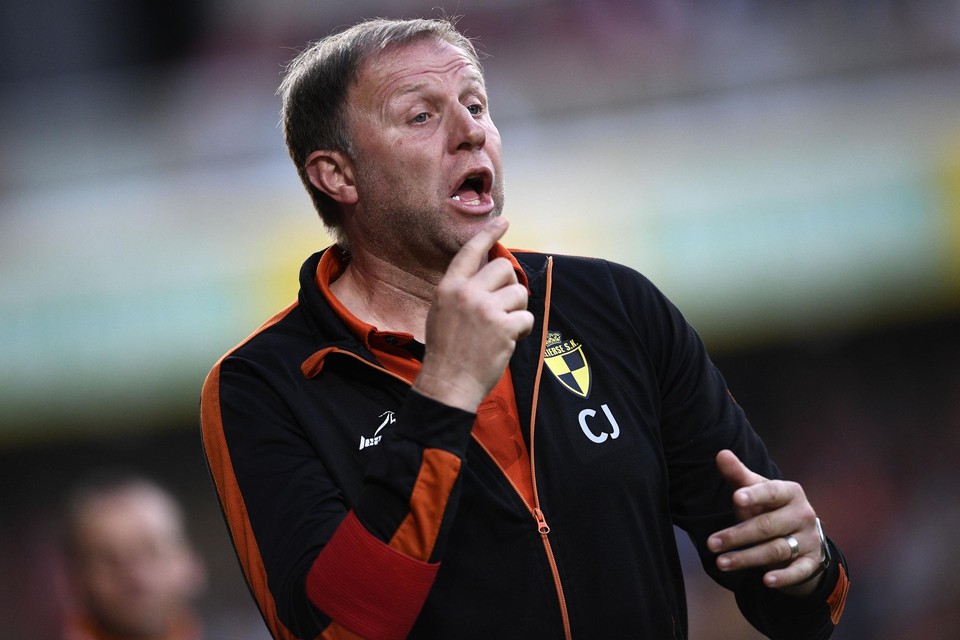 Chris Janssens in 2017 als assistent bij Lierse.