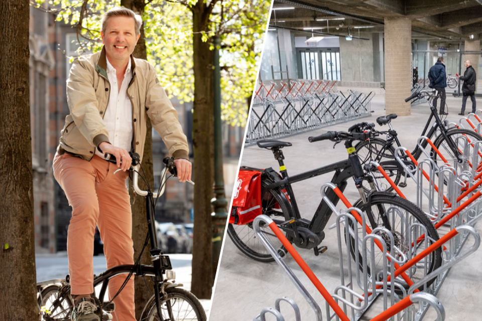 Wout Baert pleit voor meer fietsparkings zoals deze aan de Teniersplaats in Antwerpen.