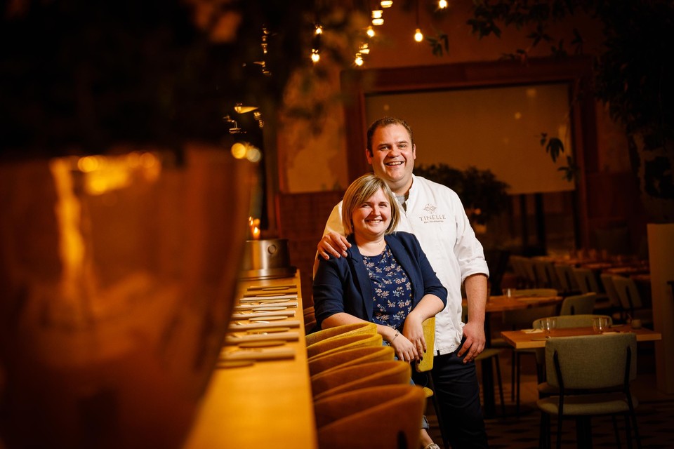 Ken Verschueren en zijn echtgenote Jenny Callens van sterrenrestaurant Tinèlle. 