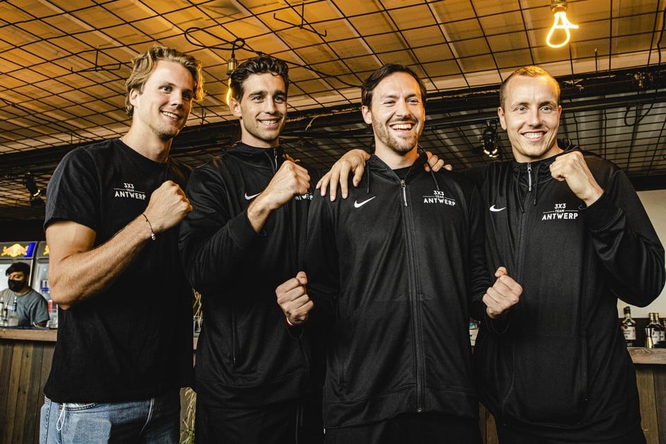 Thibaut Vervoort, Rafaël Bogaerts, Thierry Mariën en Nick Celis.