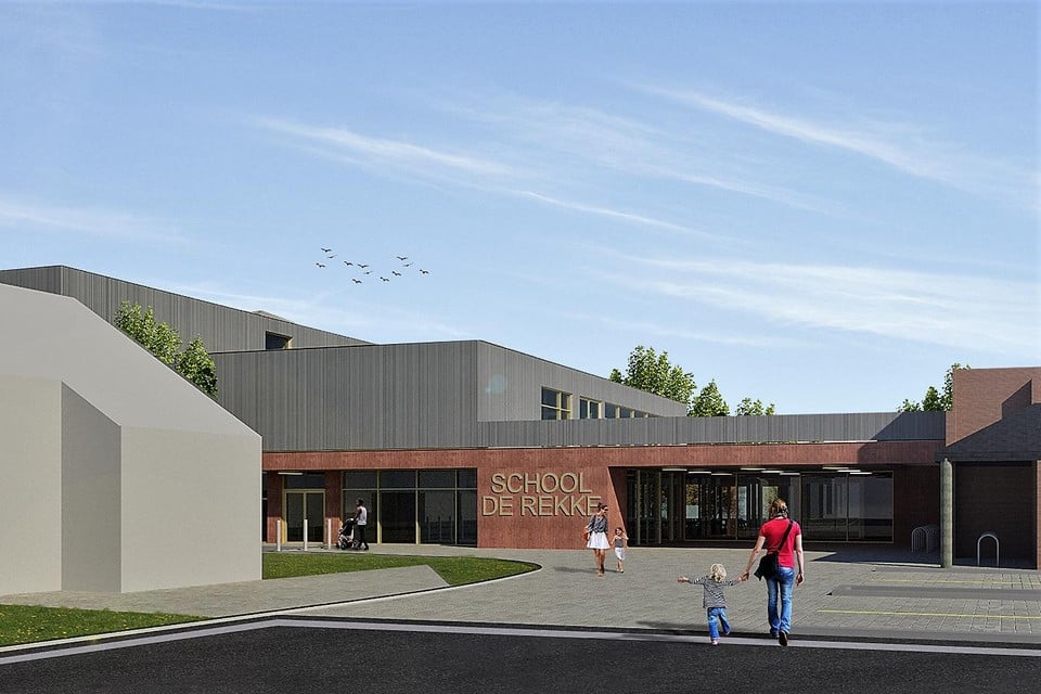 Een simulatie van de vernieuwde basisschool De Rekke.