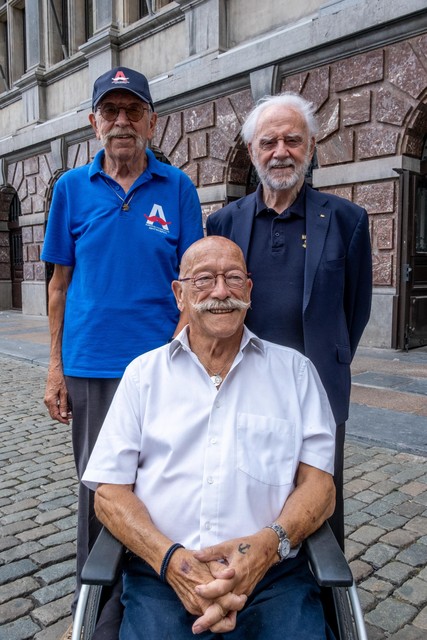 President of ESA Willy Dupon, former mayor Bob Cools and former agent Gilbert De Souter 