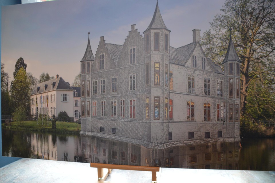 Het werk dat Stanny Correwyn maakte. Zo is de positie van het opperhof vroeger goed te zien.