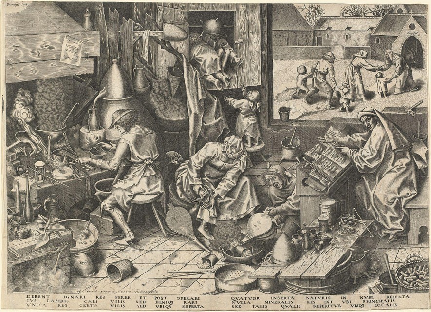 Pieter Brueghel: een alchemist aan het werk. 
