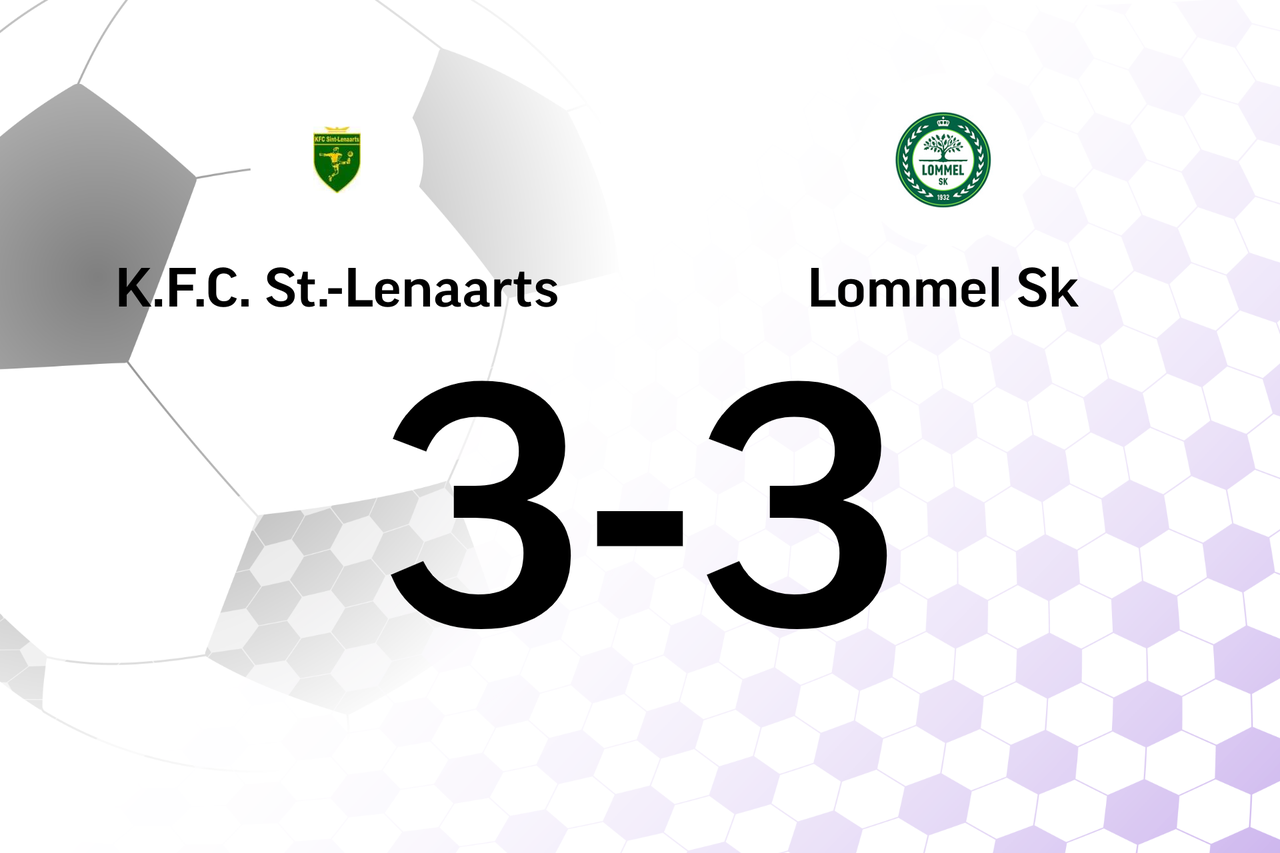 SintLenaarts sleept gelijkspel uit de brand in de thuiswedstrijd tegen