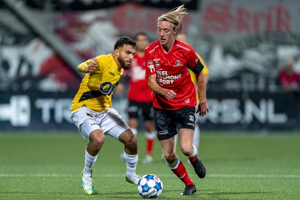 Gaetan Bosiers bij Helmond Sport. Hij werd samen met Maxime De Bie vorig jaar al uitgeleend aan de Nederlandse tweedeklasser.
