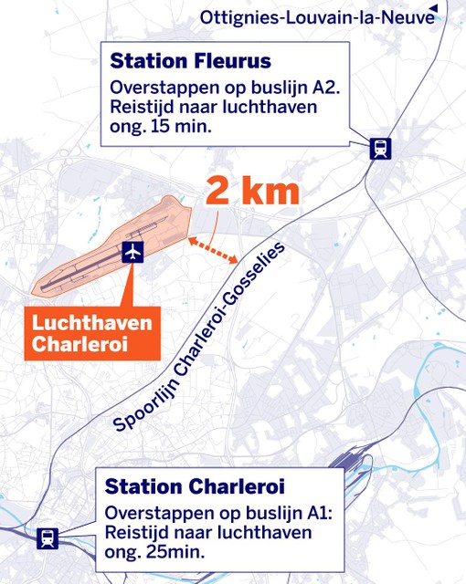 Promised train to Charleroi Airport already deleted due to “too expensive” (inland)