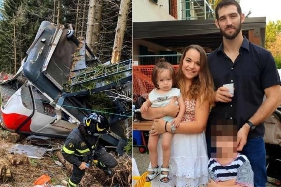 Eitan (onherkenbaar in beeld) verloor zijn vader (30), moeder (26), broertje (2) en overgrootouders (81 en 71).
