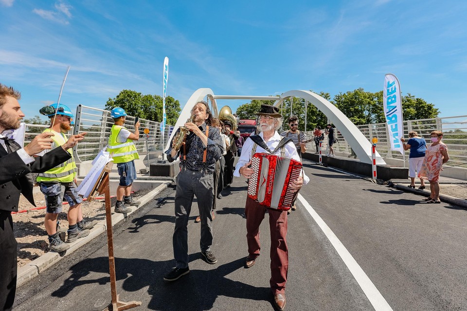 Ook de fanfare van het circus speelde mee.