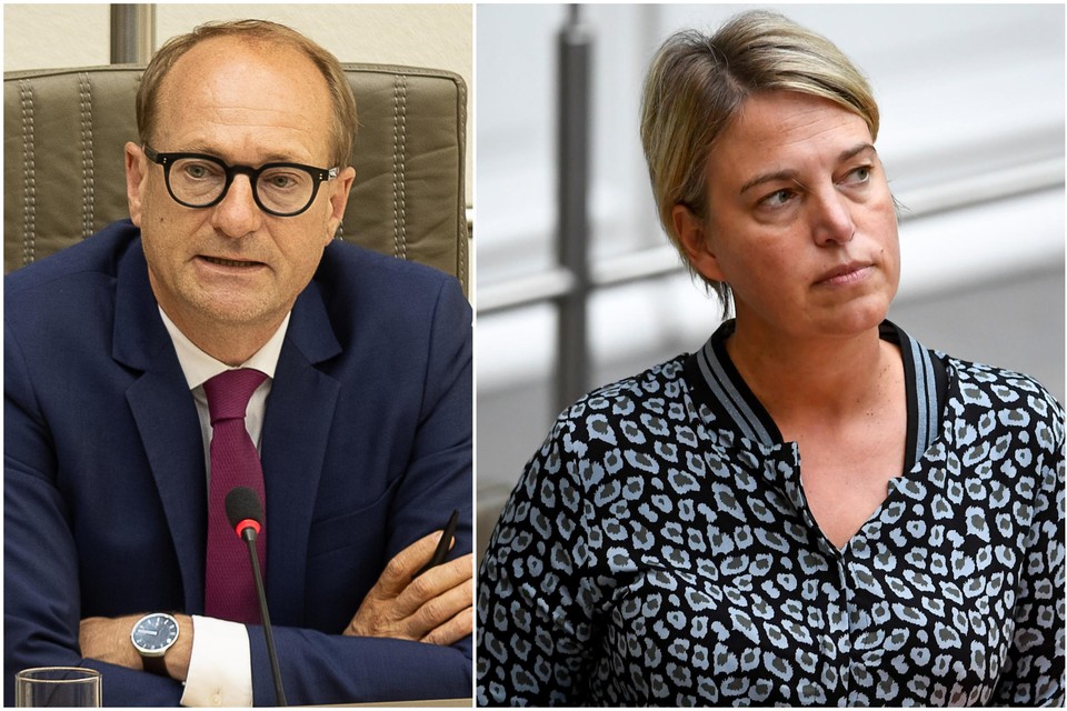 Ben Weyts, toenmalig minister van Openbare Werken, en Joke Schauvliege, toenmalig minister van Leefmilieu.