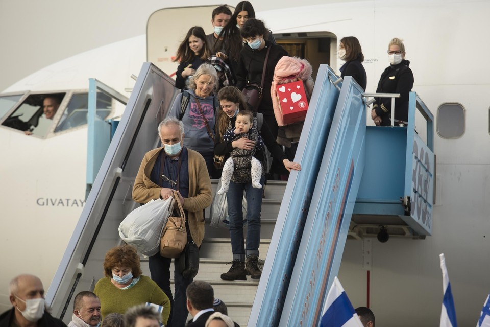 Joodse Oekraïners komen wel naar Israël, maar het zijn er niet zo veel als gewenst. 