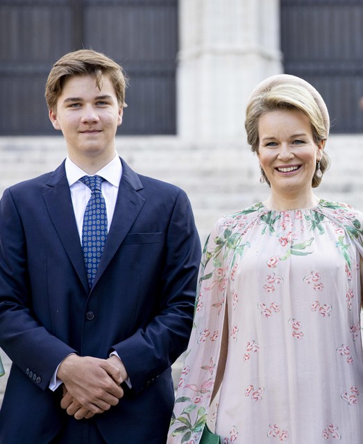 Prins Gabriël en zijn mama, koningin Mathilde. 