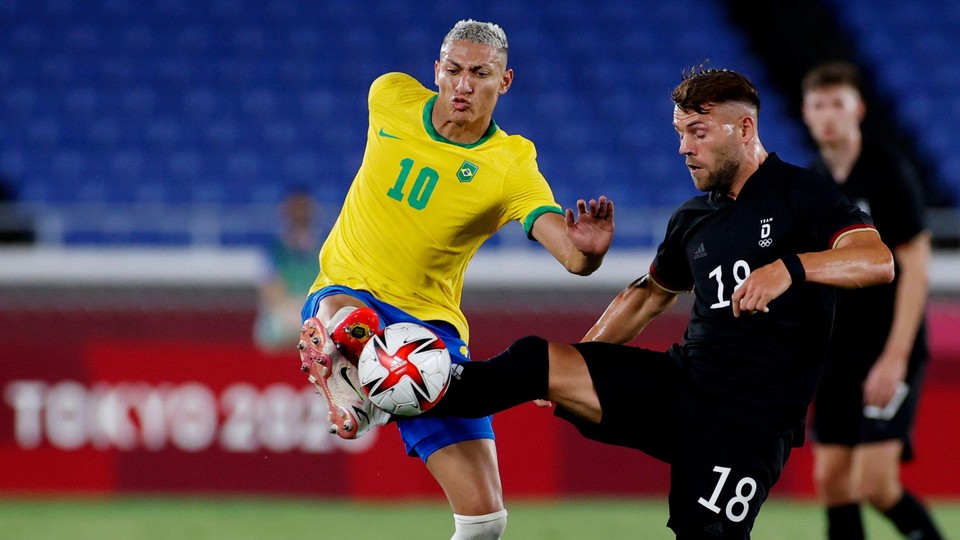 Richarlison was de boeman van de Duitsers met een hattrick.