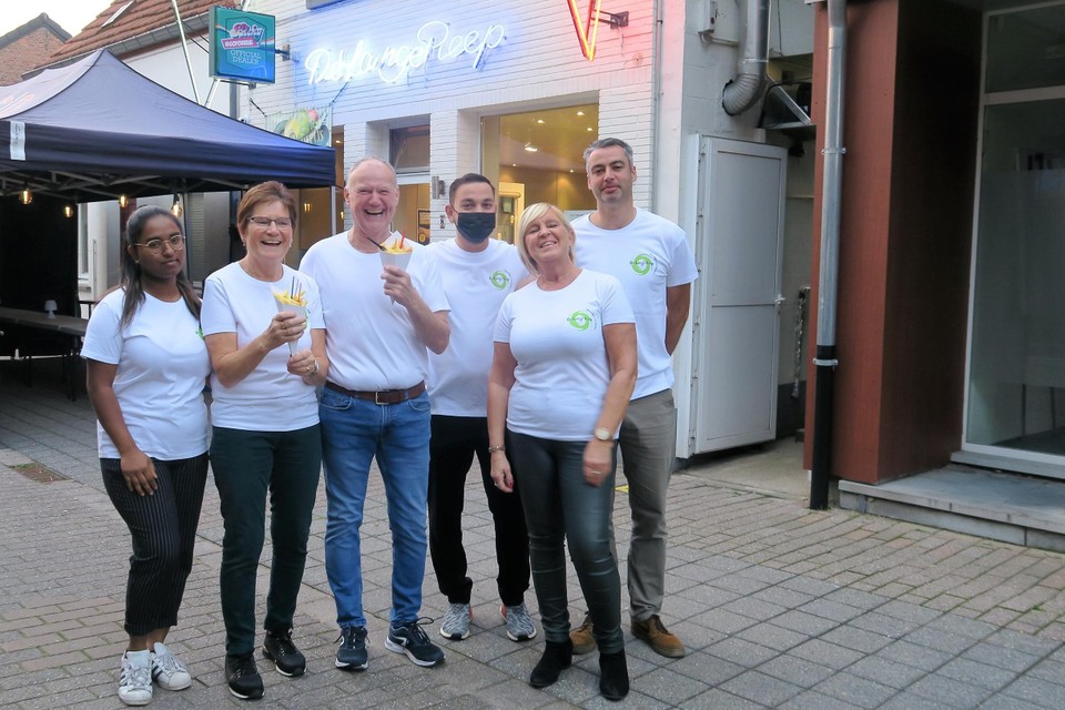 Team De Lange Reep, voorlopig nog zonder frietchinees Chon Ming Leung. Die werd later op de avond verwacht.