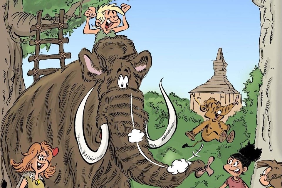 De mammoet van Lier speelt de hoofdrol in een nieuw stripverhaal.