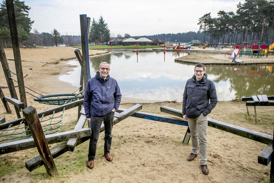 Fons Van Bael en Bart Verheyen in De Lilse Bergen.