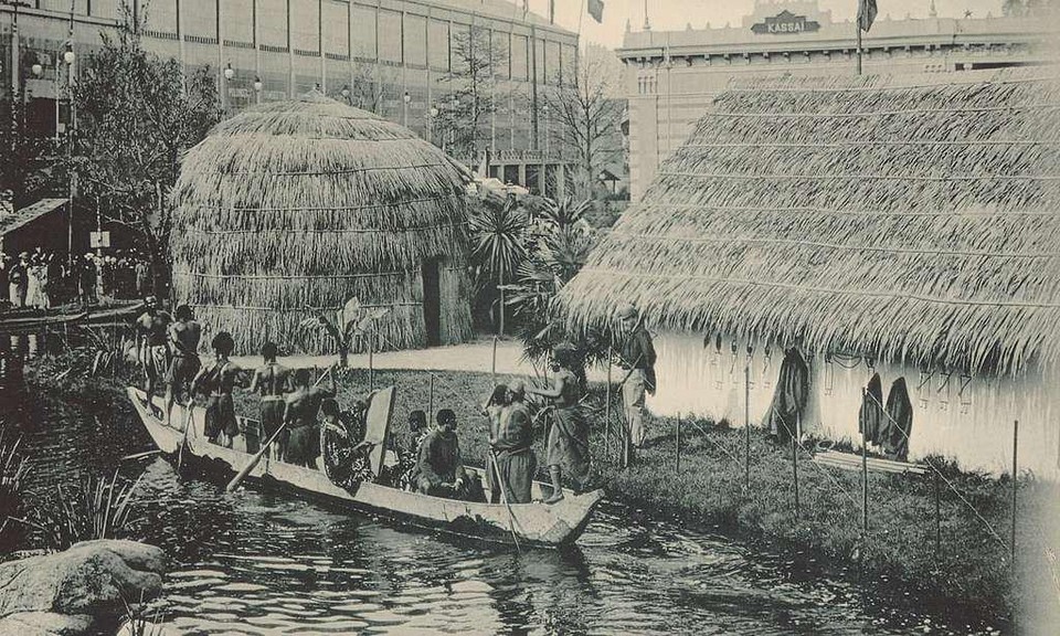 Congolees Paviljoen tijdens de wereldexpo van 1894. 