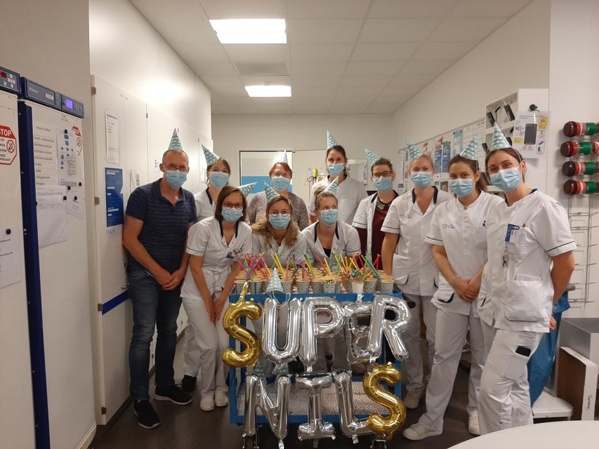 Ziekenhuispersoneel steunt SuperNils.