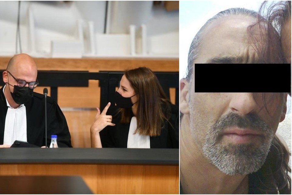 Links: advocaten Bart Verbelen en Avelien Van der Veken vertegenwoordigen de beschuldigde. Rechts: beschuldigde Carlos Machado Lopes Correia.