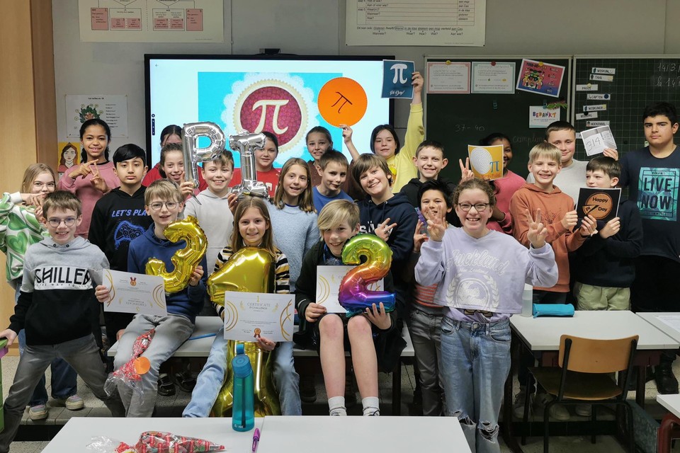 Voor de zesdeklassers van de gemeentelijke basisschool Centrum in Vosselaar heeft het wiskundig getal pi geen geheimen meer.