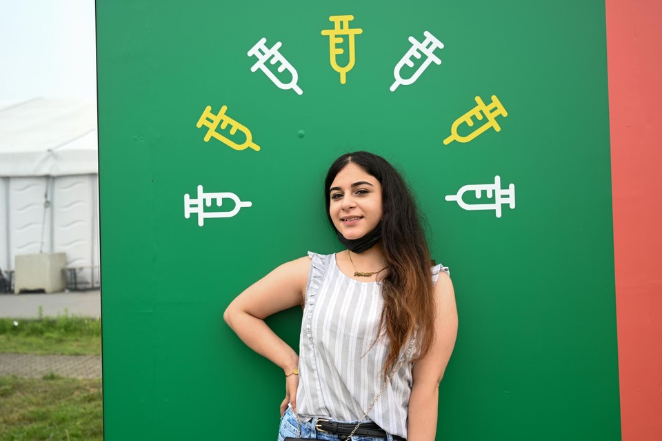 Studente Rawan Al Hossein (20) uit Merksem.