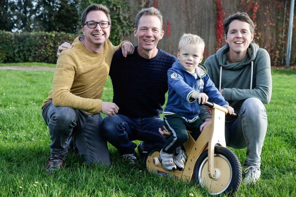 Pim (links), Remko, Rein en Els.