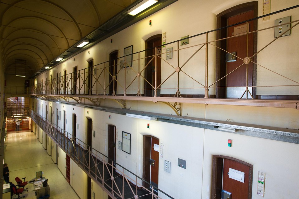 Een binnenzicht van de Mechelse gevangenis. 
