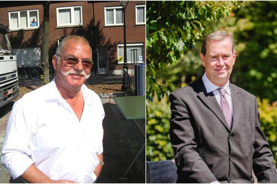 Links beste vriend Jean-Pierre, rechts proefkonijn Stefaan Denewet.