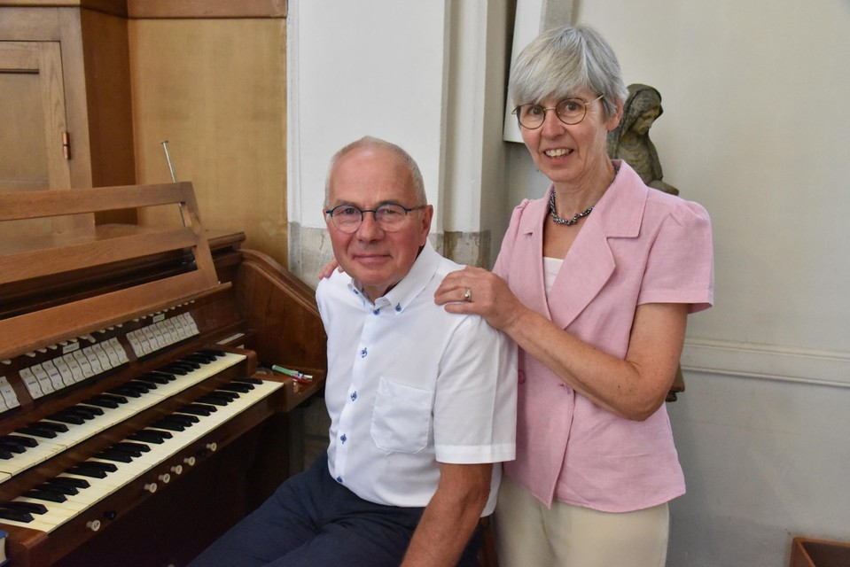 Hermann and his wife, who played the Zandhoven church organ with her husband throughout her marriage.