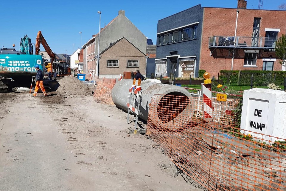 De wegenwerken in Wampenberg en Begijnhof zijn gestart in februari en duren nog tot het bouwverlof van 2024.