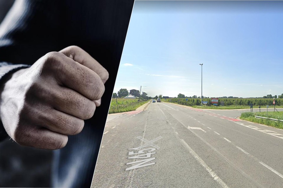 Plaats van het incident aan het knooppunt met E34 in Verrebroek