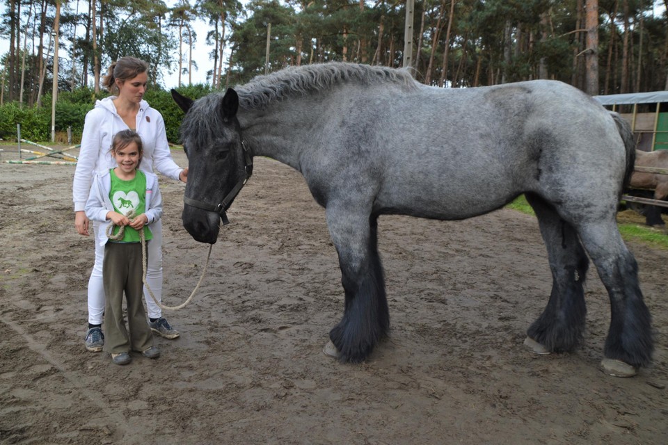 Griet Oorts met dochter Floor en jeugdkampioen Elza van ’s Hertogendijk.