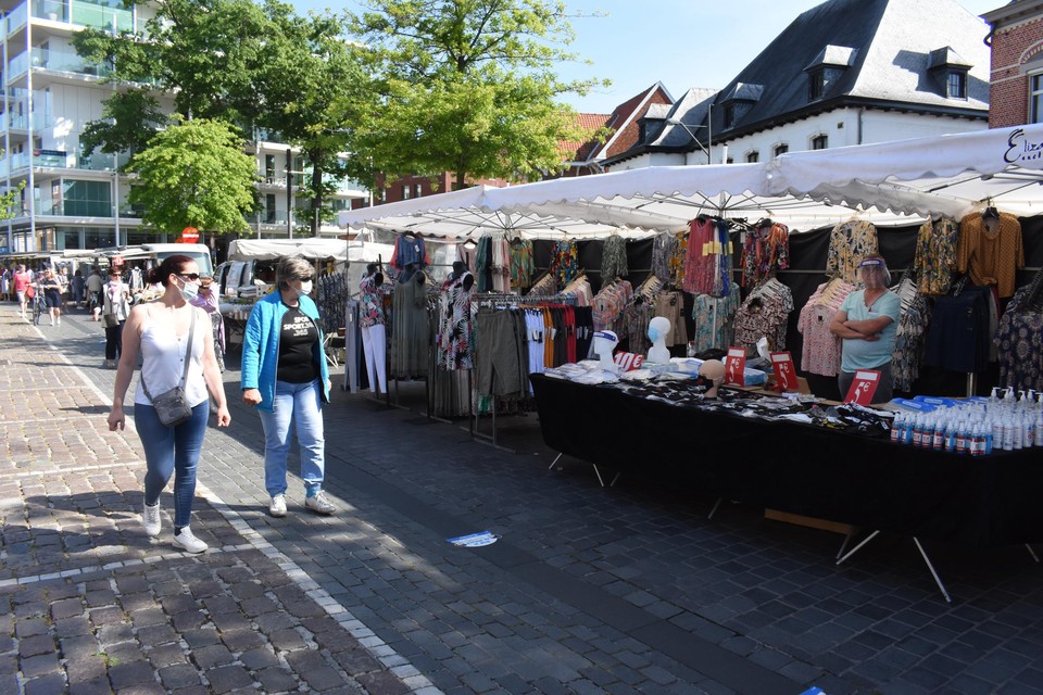 De coronamaatregelen zijn uiteraard nog van kracht op de markt.