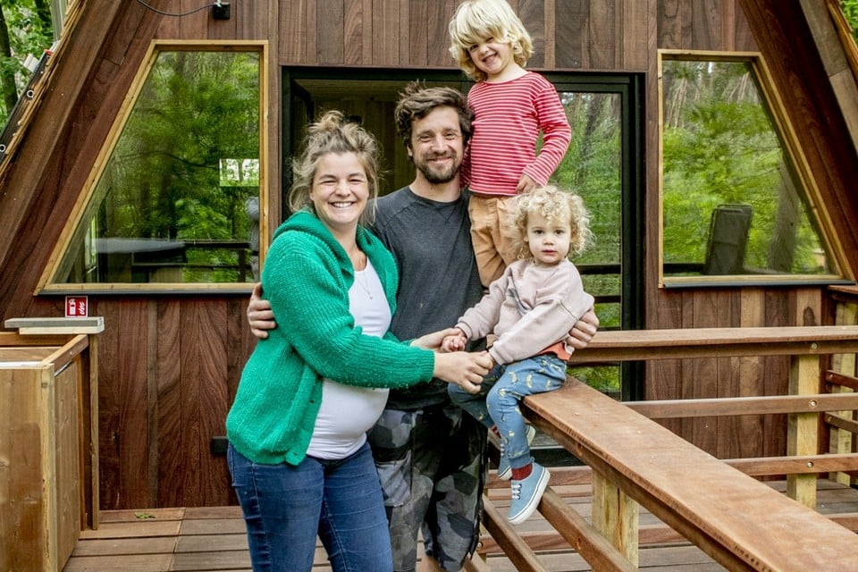 Karen, Bram en hun kinderen George en Thelma.