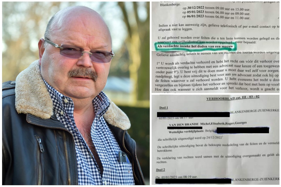 Michel Van den Brande postte enkele foto’s op sociale media van zijn oproepingsbrief en verhoor bij de politie 