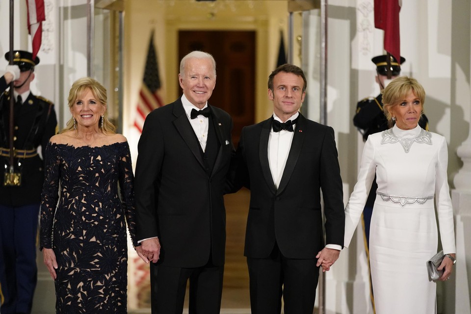 Joe en Jill Biden nodigden vorige week de Franse president Emmanuel Macron en zijn vrouw Brigitte uit op staatsbezoek in het Witte Huis. 