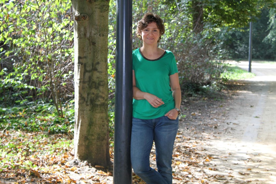 Annick Beirinckx op de stadsvesten in Lier.