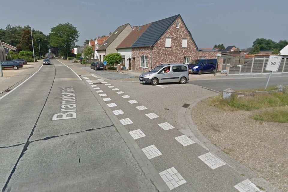 Het kruispunt Brandstraat-Kransstraat in Mol. 