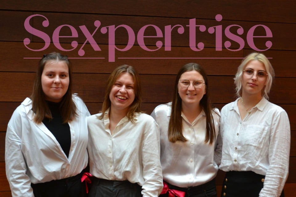 Julie, Oliwia, Catho en Nikolett, de organisatoren van Sexpertise.