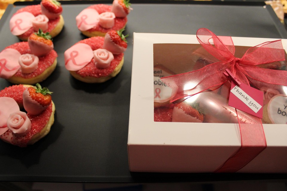 De donuts en box voor Think Pink